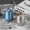 Pure Titanium Double-Layer Coffee Cup: Stylish, Portable, and High-Quality for Home or Outdoor Use.