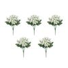 1/5/10/20/25Pcs Artificial Flower 7 Fork UV Resistant Fake Flower Home