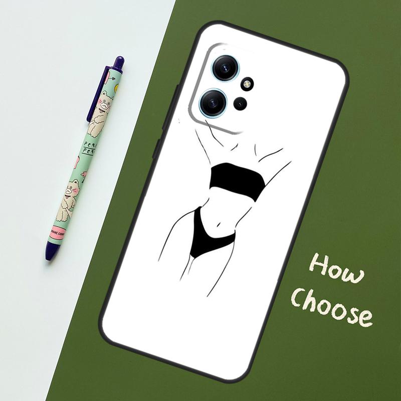 Woman Body Line Art Case For Xiaomi Redmi Note 13 11 10 12 14 15 Pro Plus Cover For Redmi 15 14C 10C 13C 12C 15C