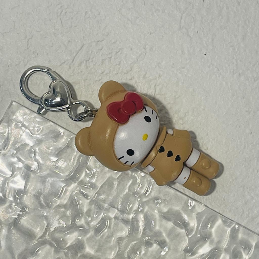 Hello Kitty Keychain Cartoon Doll Mobile Phone Rope Backpack Stuffed Pendant Lovely Decor Anime Figure Makeup Bag Pendants
