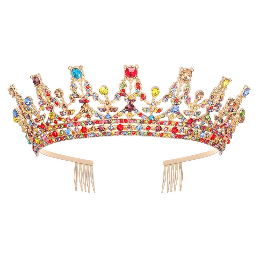Europa und die Vereinigten Staaten voller Diamantkronen, Brautkopfbedeckungen, Hochzeitsstirnbänder, Haarschmuck für Studio-Tanzpartys, Kronen und große Kronen