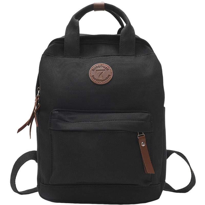 Schoolbag Japanese Retro Canvas Backpack Female Versatile Vintage Street Backpack Junior High School Student Schoolbag Male Wholesale