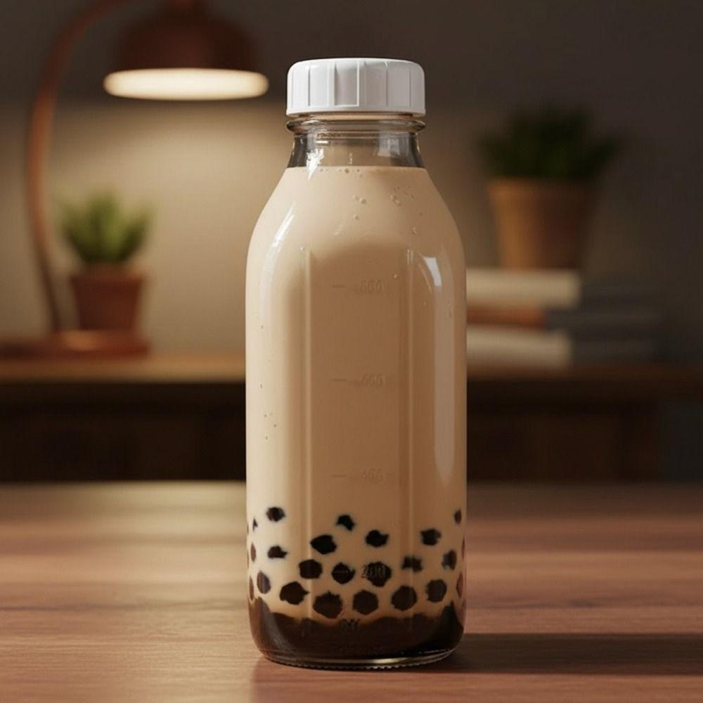 2PCS 32OZ Glass Milk Bottle Sealed Glass Water Jug Creative Milk Pitcher  Office