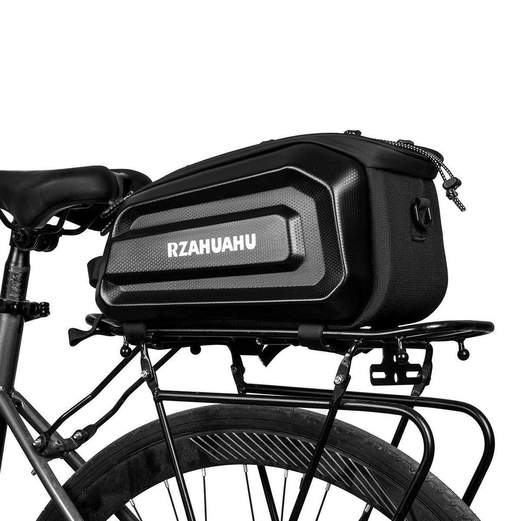 RZAHU Waterproof Bike Top Tube Bag with Dual Pouches and Phone Holder
