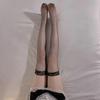 Sexy Black White Overknee Long Socks Sweet Girls Bowknot Women Socks Punk Lolita Thigh Fishnet Stockings