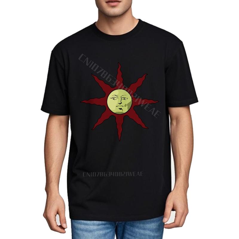 Tshirts For Unisex Fashion Classic Tshirt Red Sun With Face Design Workout Vintage Tshirt Cool Cheap Tshirt Casual