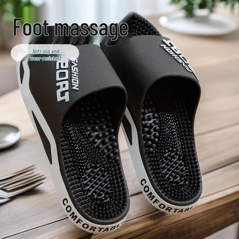 Men's Massage Acupressure Slippers - Non-Slip Sandals for Home Foot Therapy, Summer PVC Design