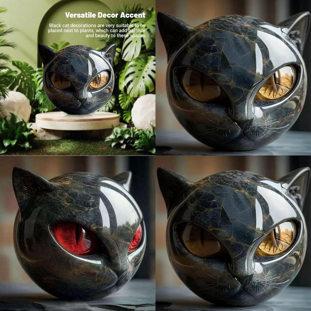 Kreative Katzen-Harz-Ornamente mit Steinmuster für Party-Dekoration und Geschenke