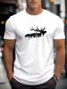 Men's Casual Loose T-shirt, Breathable and Stylish, Short-sleeve Round Neck with Moose Graphic Print