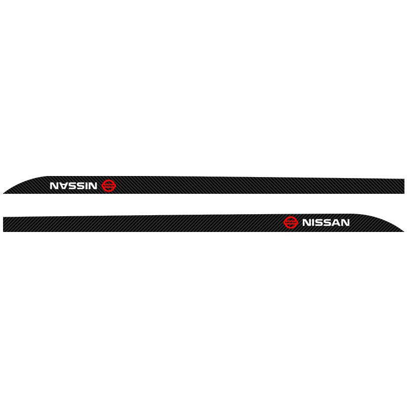 Car Door Side Skirt Car Body Decal Carbon Fiber Sticker For Nissan Qashqai X J11 Trail Tiida Teana Skyline Juke X-trail Almera