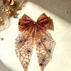 Oversized Halloween Hair Bows with Mesh Layers and Long Ribbon Tails, 2Piece Mesh Bowknot Clip for Women Costume Photo Styling