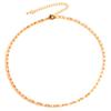 Gold Plated Turquoise Baguette CZ Tennis Choker Necklace – Dainty Summer Jewelry, Sparkle Gift for Women