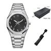 Modern minimalist personality creative allblack men watch Arabic numeral knife pointer leisure alloy watch unique design watch