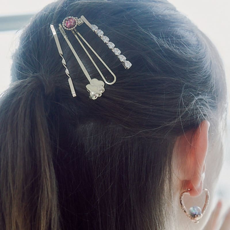 

luvinball Balloon Snowball Hairpin SET(4pcs) Red