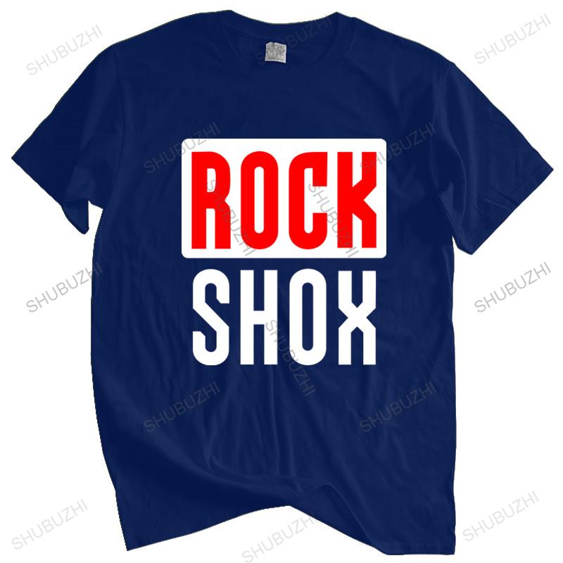 T-shirt Men O-neck Hot Sale Rockshox Rock Shox Shock Suspension Mountain Mtb T Shirt Male Cotton Tee-shirt Bigger Size