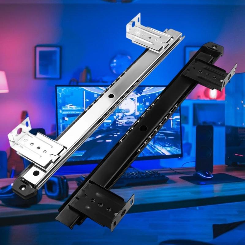 High Capacity Under Desk Keyboards Tray with Quiet Slide Rail Simple Installation Keyboards Mounting for Any Work Space