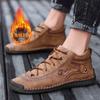  Casual Leather Men Shoes British Style Comfortable Men Fashion Walking Shoe Big Man Soft Flat Footwear Male Shoes Zapatos