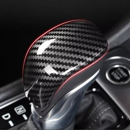 For Nissan Altima -2024 ABS Carbon fiber look Car Gear Shift Knob Cover Trim