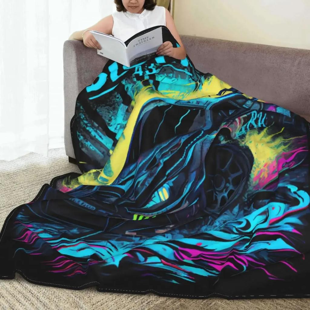 Ken Block 43 The Artist Of Wheels Blankets Flannel Awesome Breathable Throw Blanket for Home Restaurant Autumn/Winter
