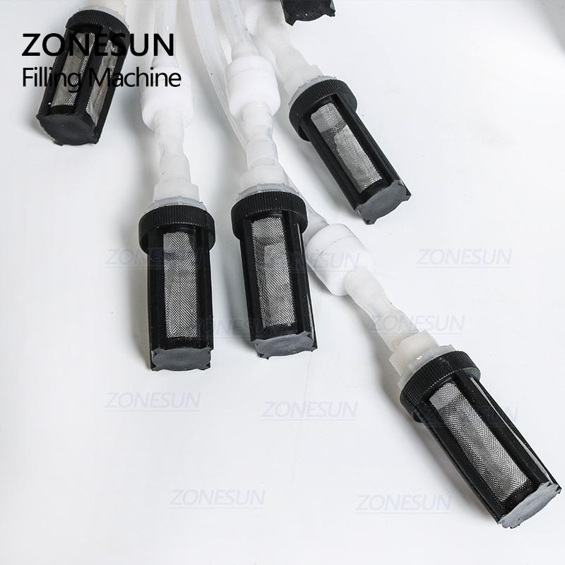 ZONESUN ZS-YTDP6 6 Nozzles Diaphragm Pump Liquid Filling Machine For Perfume Water Juice