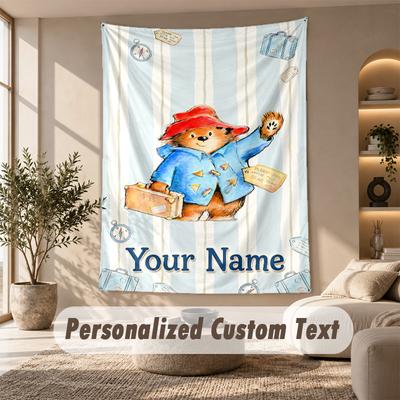 Paddington Tapestry, Personalized Custom Text, Wall Hanging Tapestry For Living Room Home Wall Decor