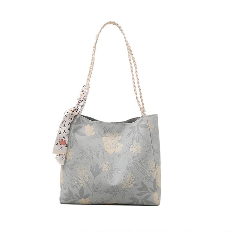 Embroidery Scarf Silk Flower Floral Nylon Bag Magnetic Closure Daily Women Use