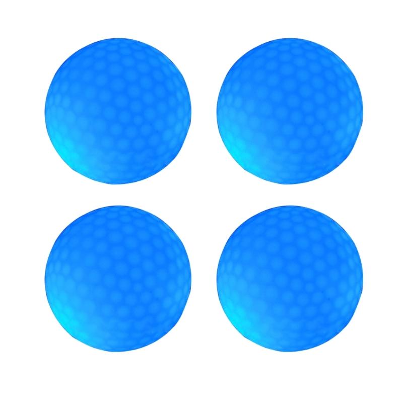 4Pieces Glow Golf Balls for Night Sports Tournament Glowing In The Dark Golf Ball Long Lasting Bright Luminous Balls