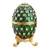 Ostereier Schmuckschatulle mit Klappdeckel Handbemaltes Ornament mit Funkelndem Kristall Handgefertigtes Büro Schreibtisch Accessoire