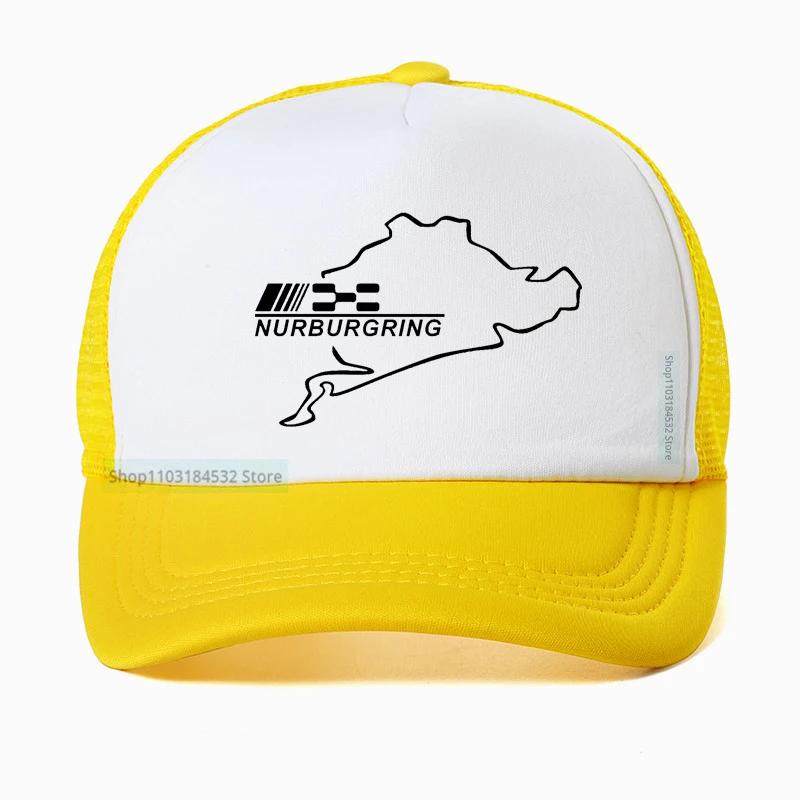 Stile Auto Corsa Strada Corsa Nurburgring cappello per Unisex Cappellino da Baseball da Corsa cool Rete Traspirante Cappellini Trucker Casquette Gorras