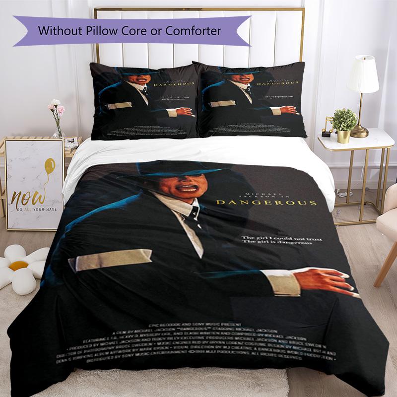Set Biancheria da Letto Michael Jackson Traspirante Copripiumino con Federe Decorazione per la Casa Regalo di Compleanno
