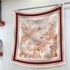 90Cm  Square Scarf Women Fashion Floral Twill Silk Scarf Shawl Hijab Luxury Bandana Foulard Neckerchief Head Scarf For Lady