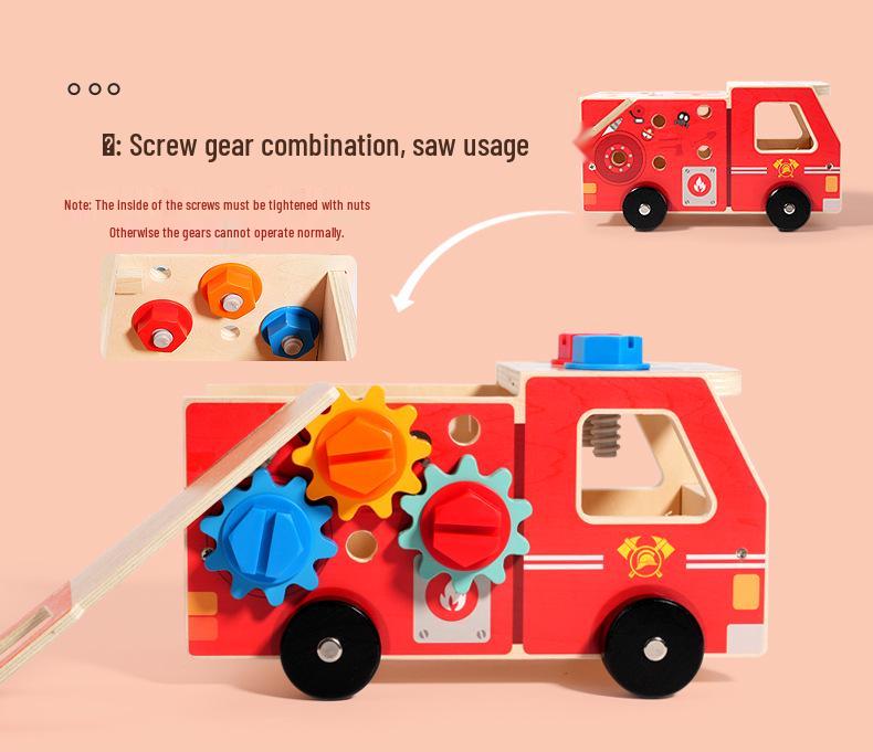 Wooden Toy Tool Set for Kids: Disassembly, Assembly, and Repair Play