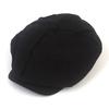 [UNIVERSAL CHEMISTRY] Linen Black Loose Fit Newsboy Cap