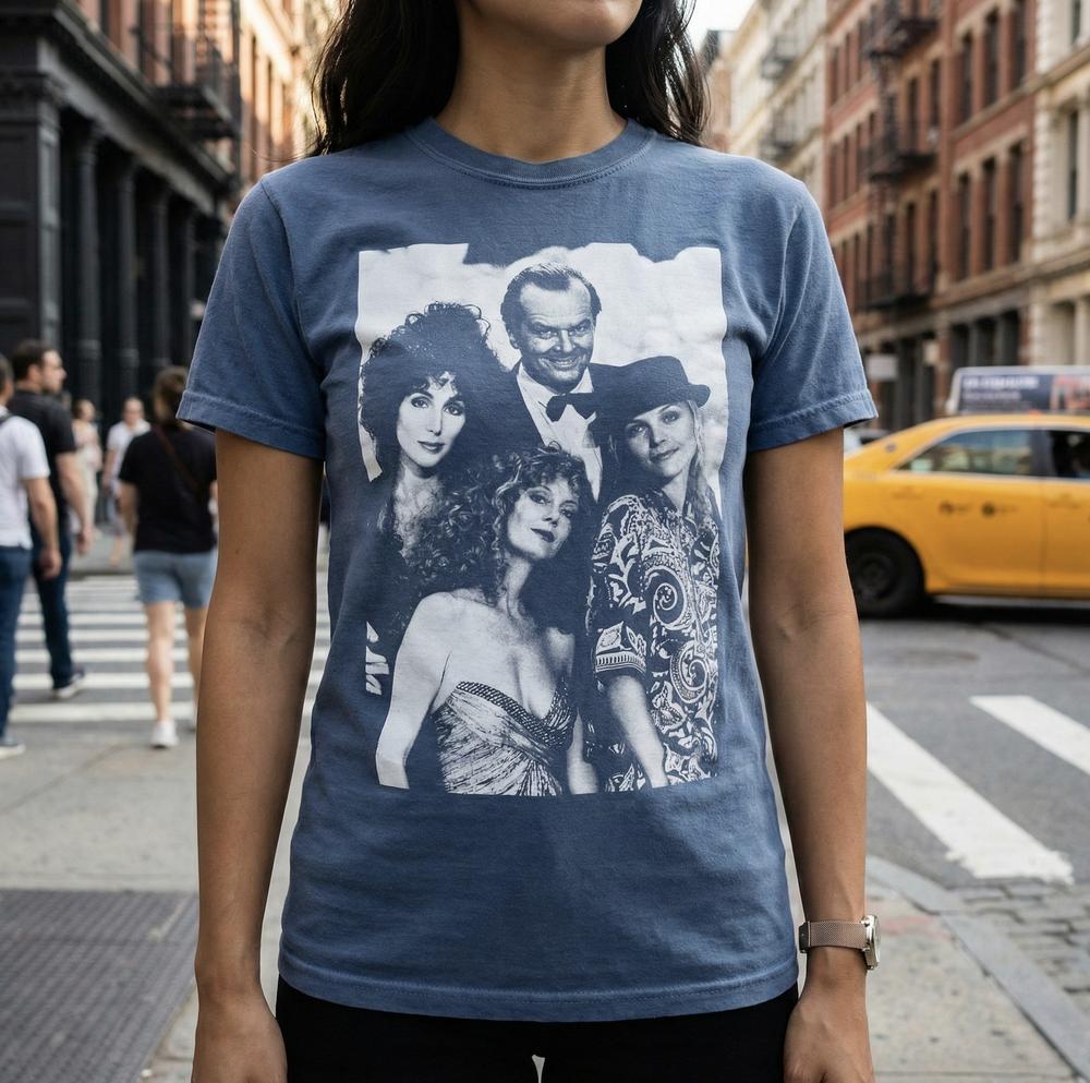Maghe di Eastwick Maglietta Cher Jack Nicholson Vintage Anni '80 Horror Commedia T-shirt