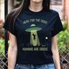 Here for the Dogs Humans Are Gross Unisex T-shirt Gift Black Navy Dark Heather