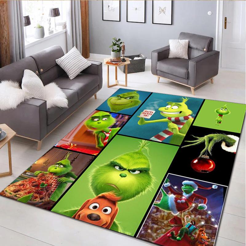 Covor Crăciun Grinch Covor Decorativ de Birou Pentru Sufragerie Dormitor Preș de Ușă Covor de Podea Covor pentru Zona Scaunului de Calculator cadou perfect de sărbători