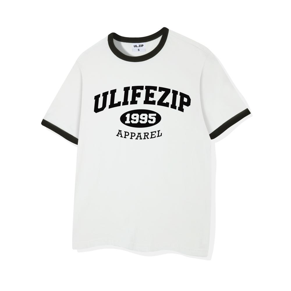 ULIFEZIP 1995 Name Arch Oversized Ringer Short Sleeve T-Shirt 4 Colors [Ulze_3004]