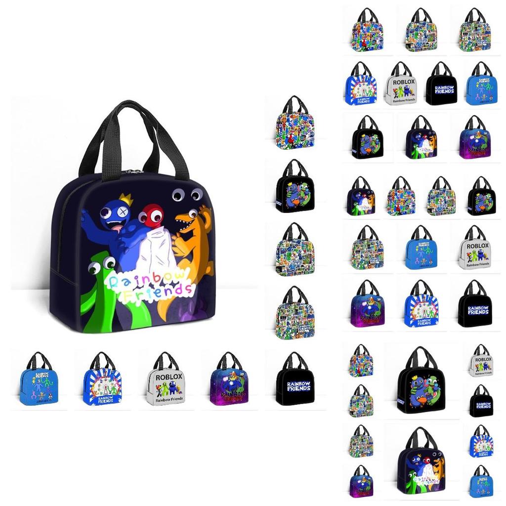 Rainbow Friends Cartoon Style Lunch Bag Thick Aluminum Foil Insulated Picnic Bag