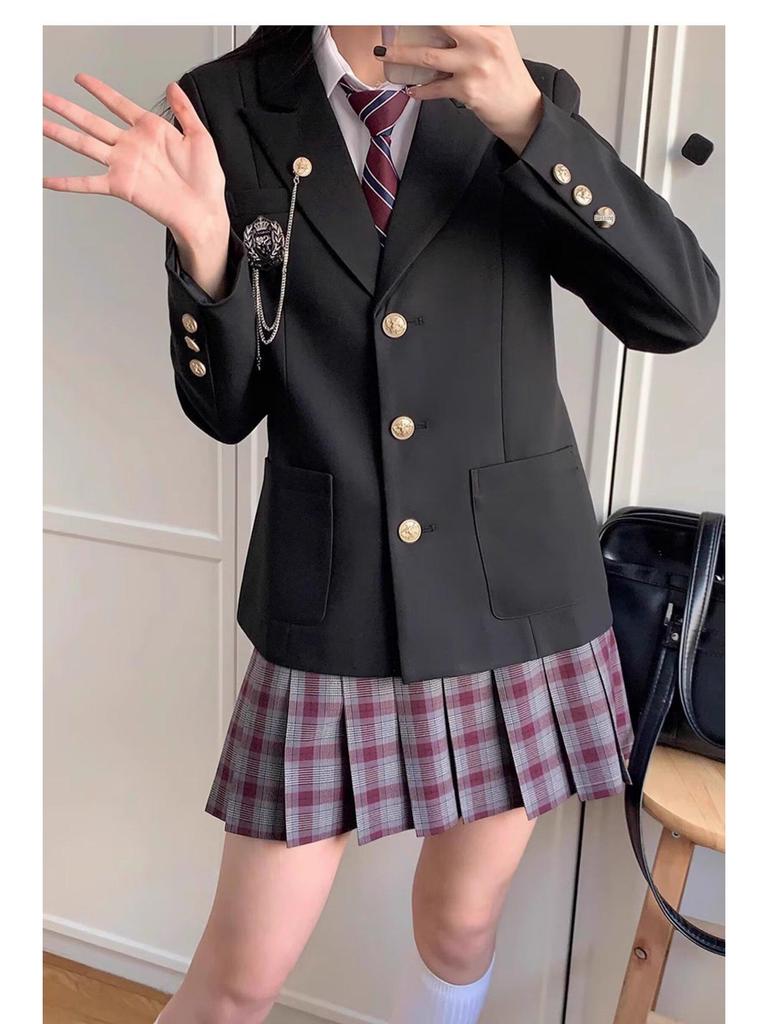 Traje DK Estilo Universitario Japonés: Uniforme Holgado Rogue Handsome para Primavera/Otoño - Ropa Exterior Unisex para Estudiantes y Graduación con Insignia