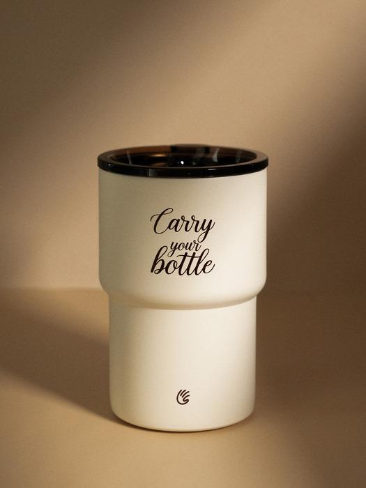 CARRY BOTTLE Carry Bottle Once Tumbler 480ml Stainless Steel Insulated Mini Bottle Thermos Cup Lettering Tumbler Glass Portable Glass Portable Tumbler One Scream