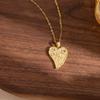 Christmas Hollow Heartbeat Necklace - Creative Heart Wrapped Pendant with Micro-set Jewel Design