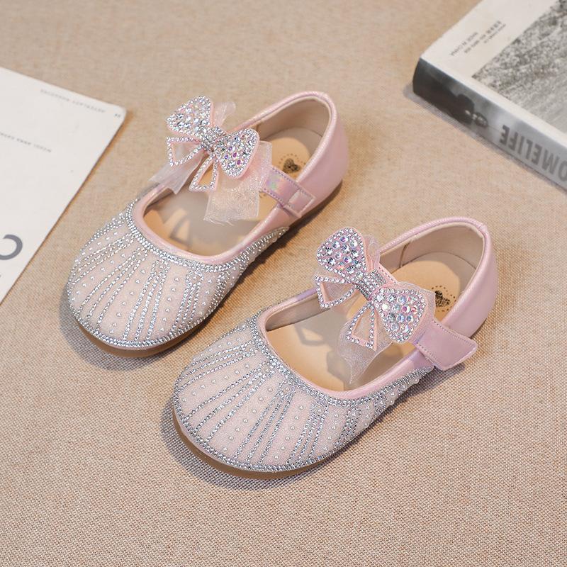 Spring and Autumn Fashion Star Rhinestone Bowknot Girls Beautiful Sandals