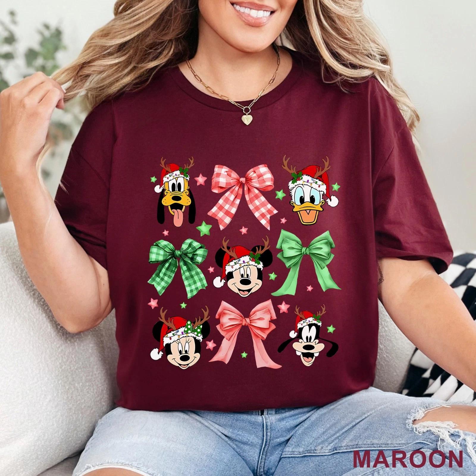 Retro Coquette Mickey and Friends Christmas Shirt, Disneyland Christmas, 203758 2XL