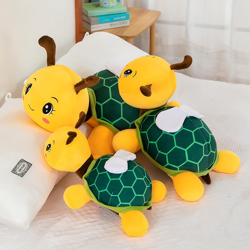 Cute Turtle Honey Plush Toy Bee Little Turtle Doll Children Rag Doll Pillow Best Friend Birthday Gift