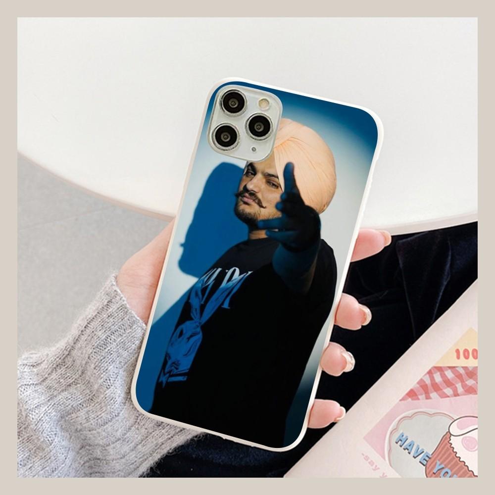 Singer Sidhu Moose Wala Phone Case For IPhone 14 11 12 13 Mini Pro Xs Max 8 7 6 6S Plus X XR Solid Candy Color Case