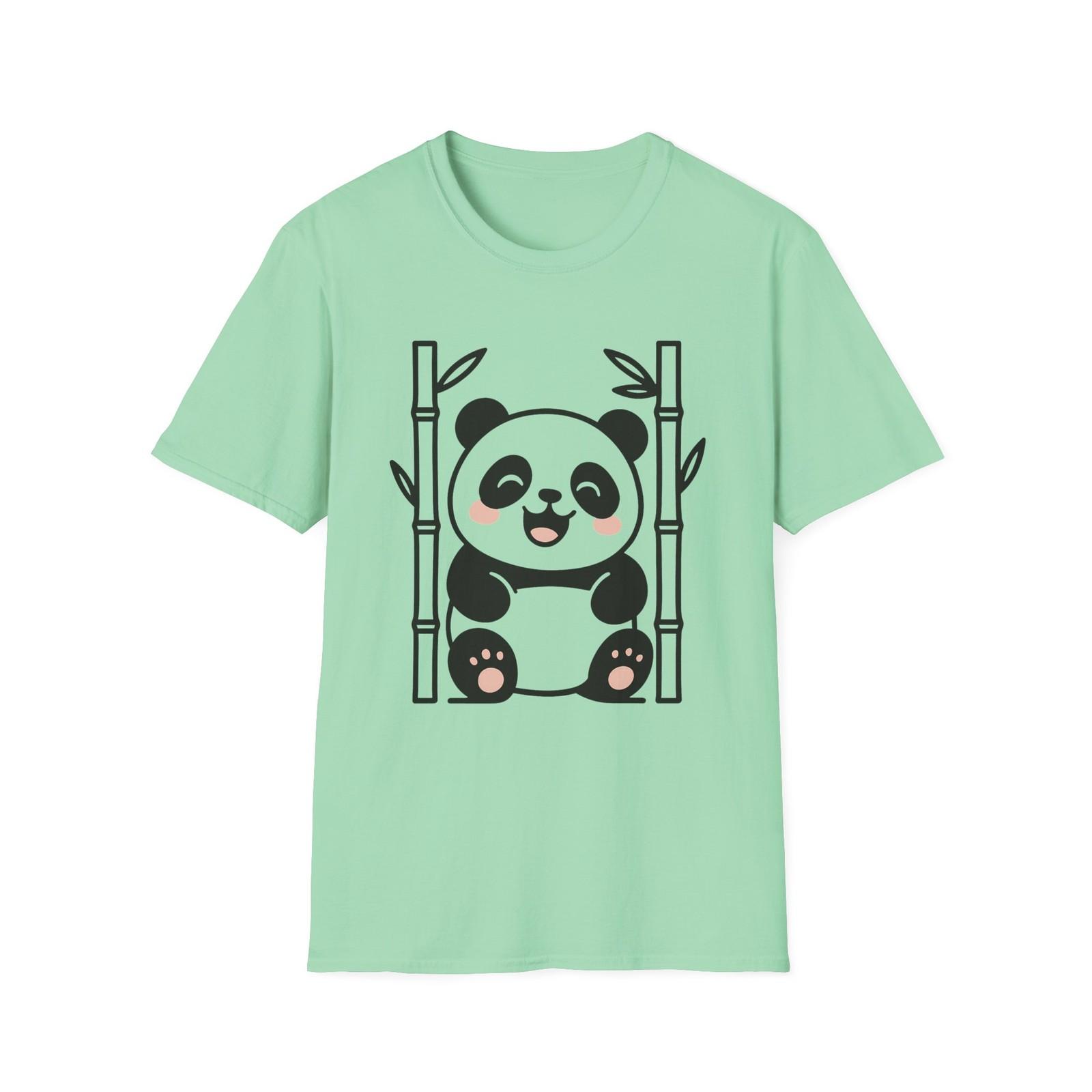Unisex Softstyle Cute Panda T-Shirt Mens Womens Tees Top | Bamboo Hug XL