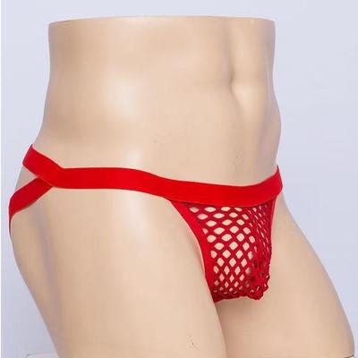 Reticulated Men's Sex Panties, Mesh Perspective Men's Briefs, Elastic Sex Panties