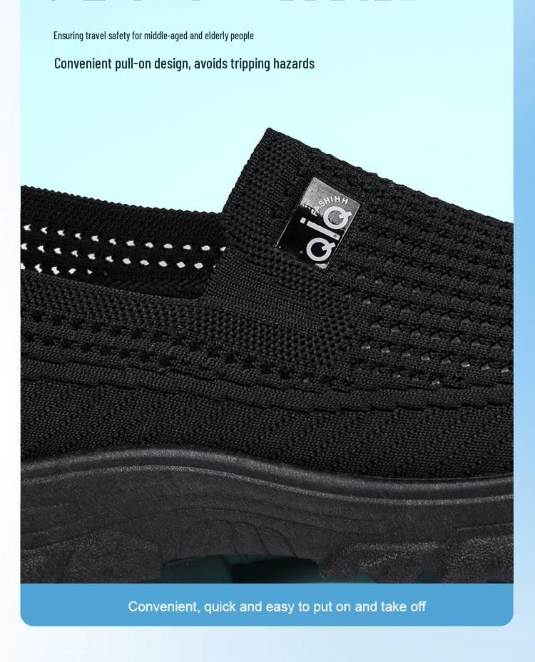 Men's Breathable Fly-Knit Slip-On Shoes - Lightweight, Casual & Comfortable for Driving