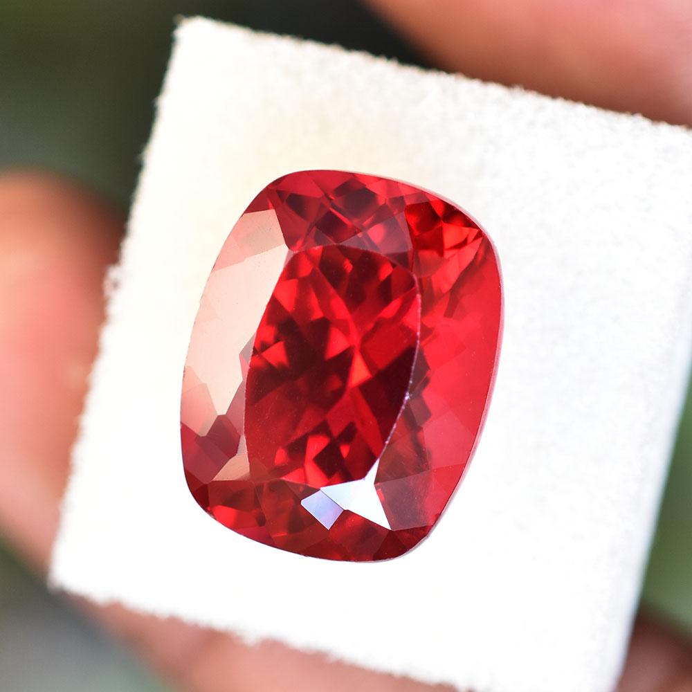 Red Ruby NATURAL Certified 19 Ct Cushion Cut Loose Gemstone For Anniversary