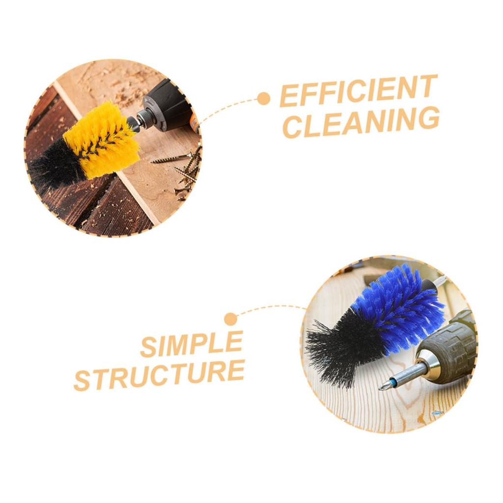 TOPPERFUN 2pcs Clean Brush Head Drill Wheel Cleaning Brush Cleaning Scrub Brush They Detail